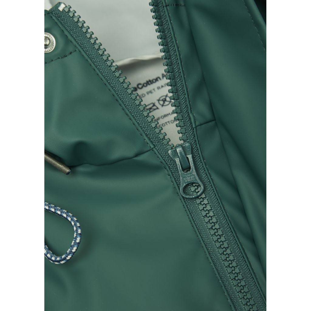Imperméable vert en polyester recyclé