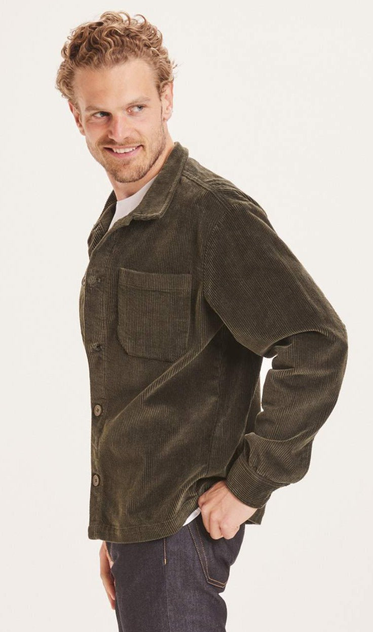 Veste verte en velours de coton bio - Pine Forrest Night