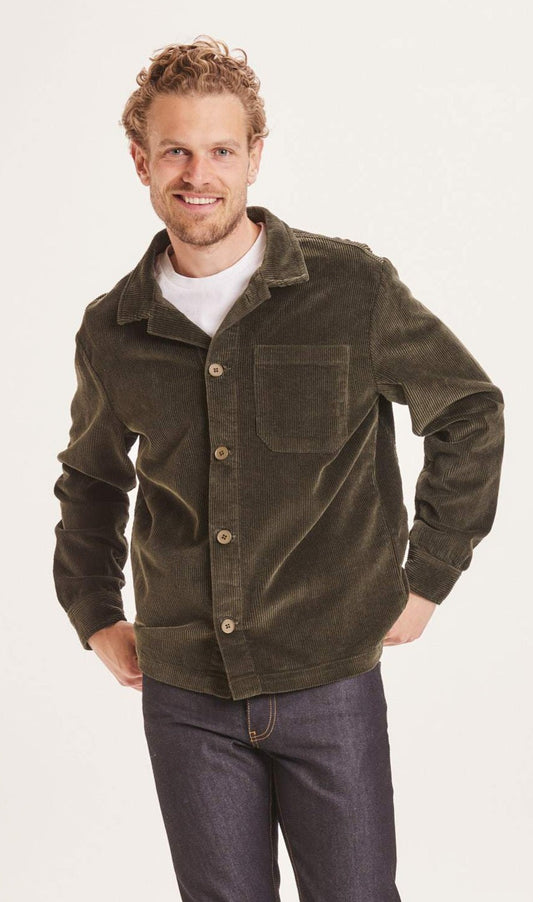 Veste verte en velours de coton bio - Pine Forrest Night