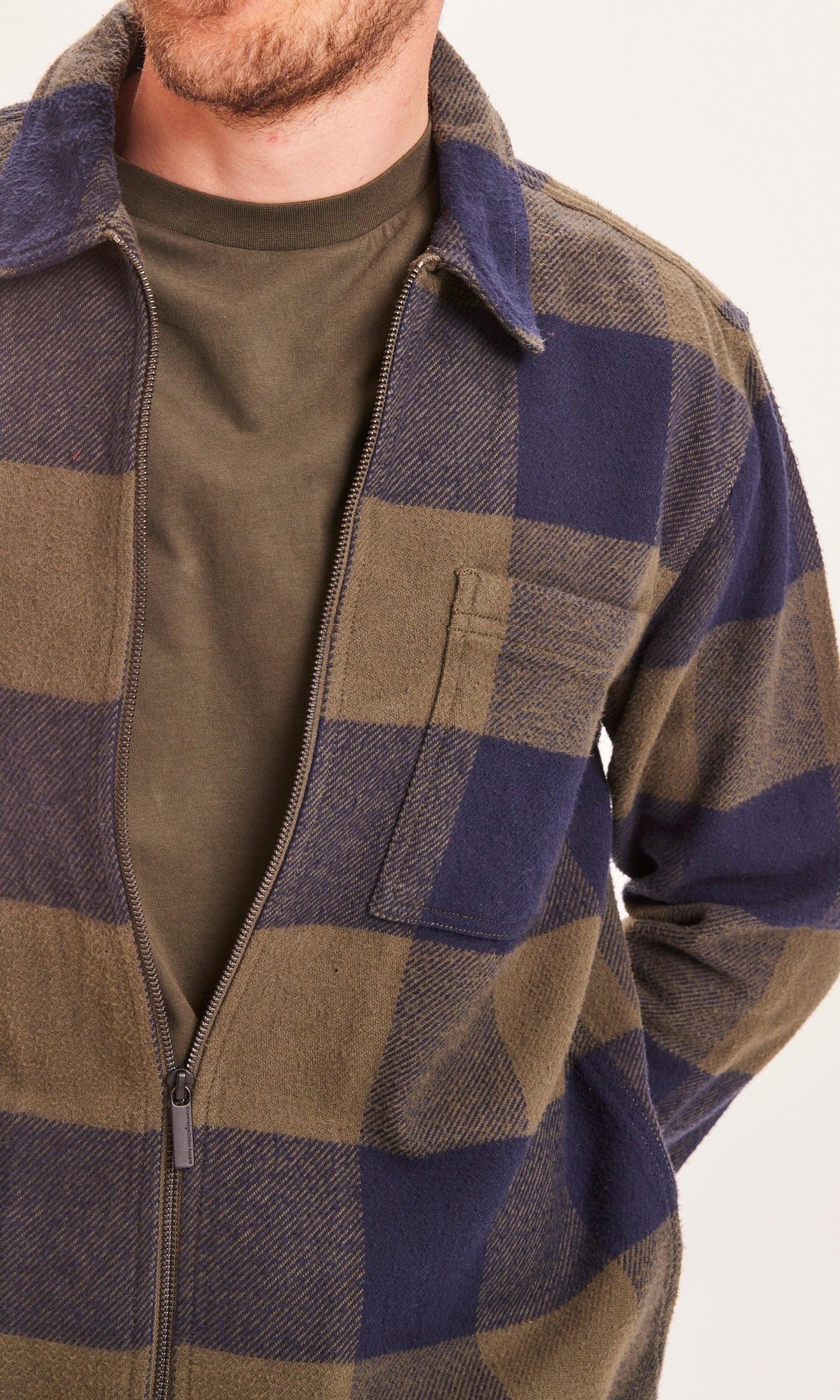 Veste en flanelle à carreaux en coton bio - Pine Forrest Night