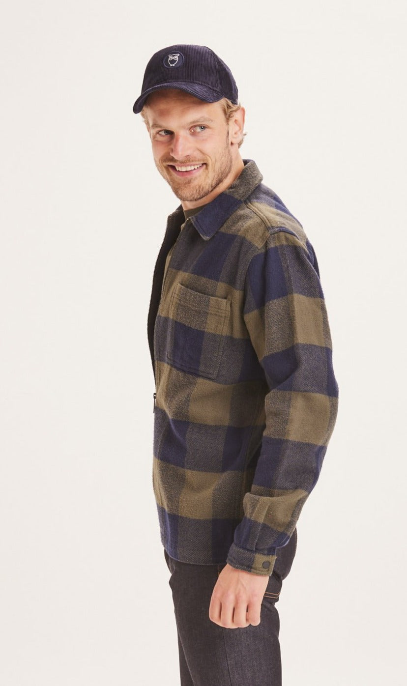 Veste en flanelle à carreaux en coton bio - Pine Forrest Night
