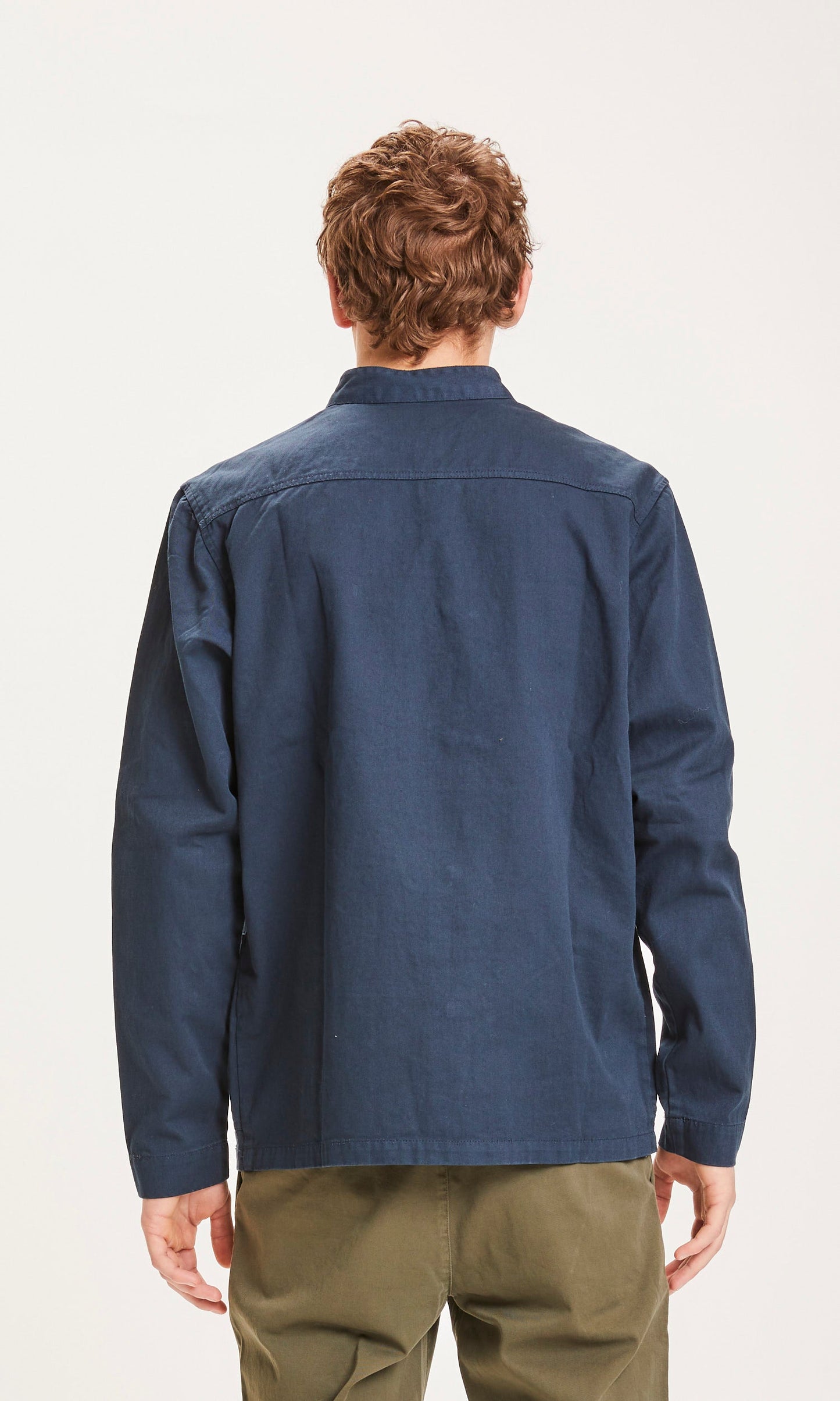 Veste de travail bleue en twill de coton bio - pine twill total eclipse