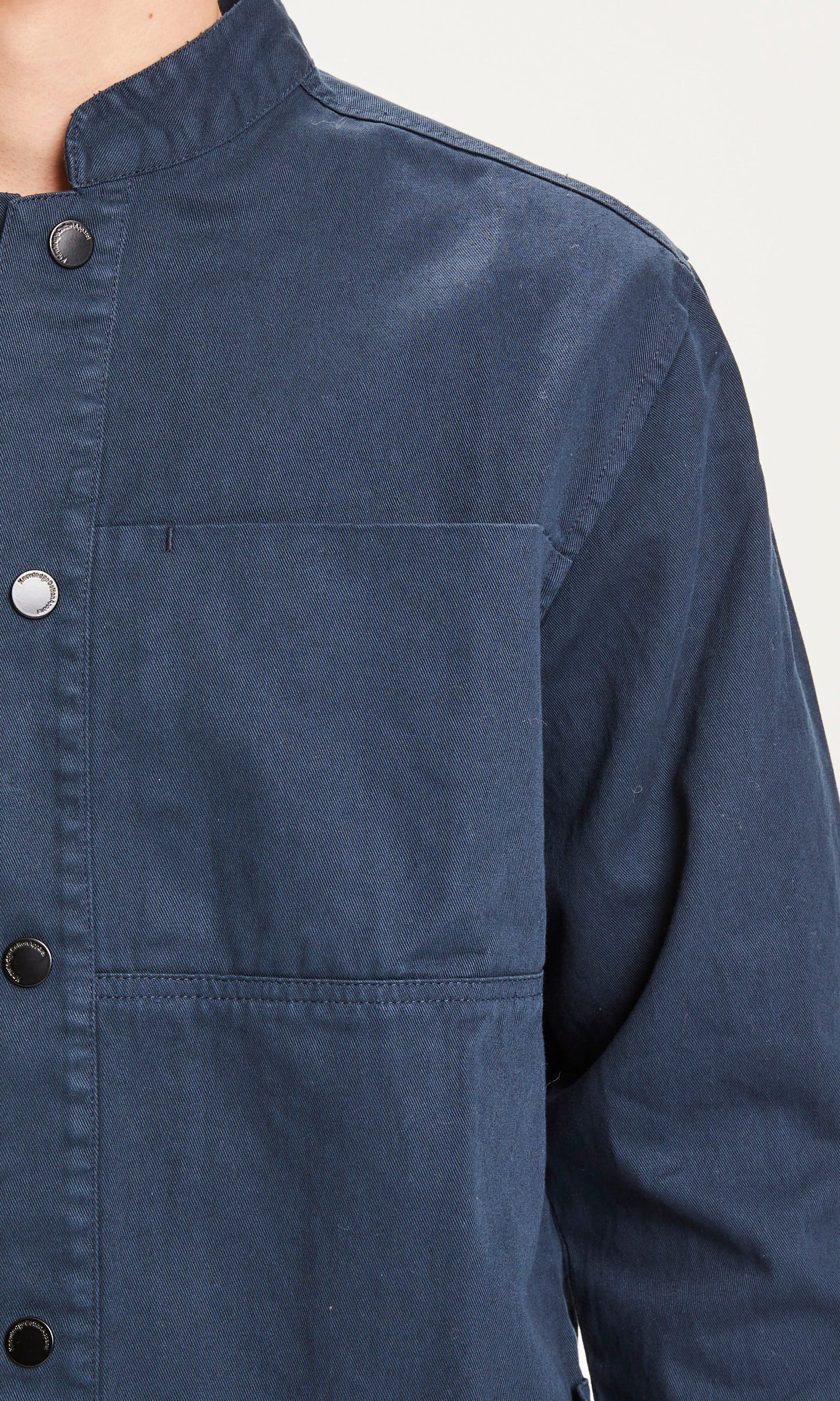 Veste de travail bleue en twill de coton bio - pine twill total eclipse