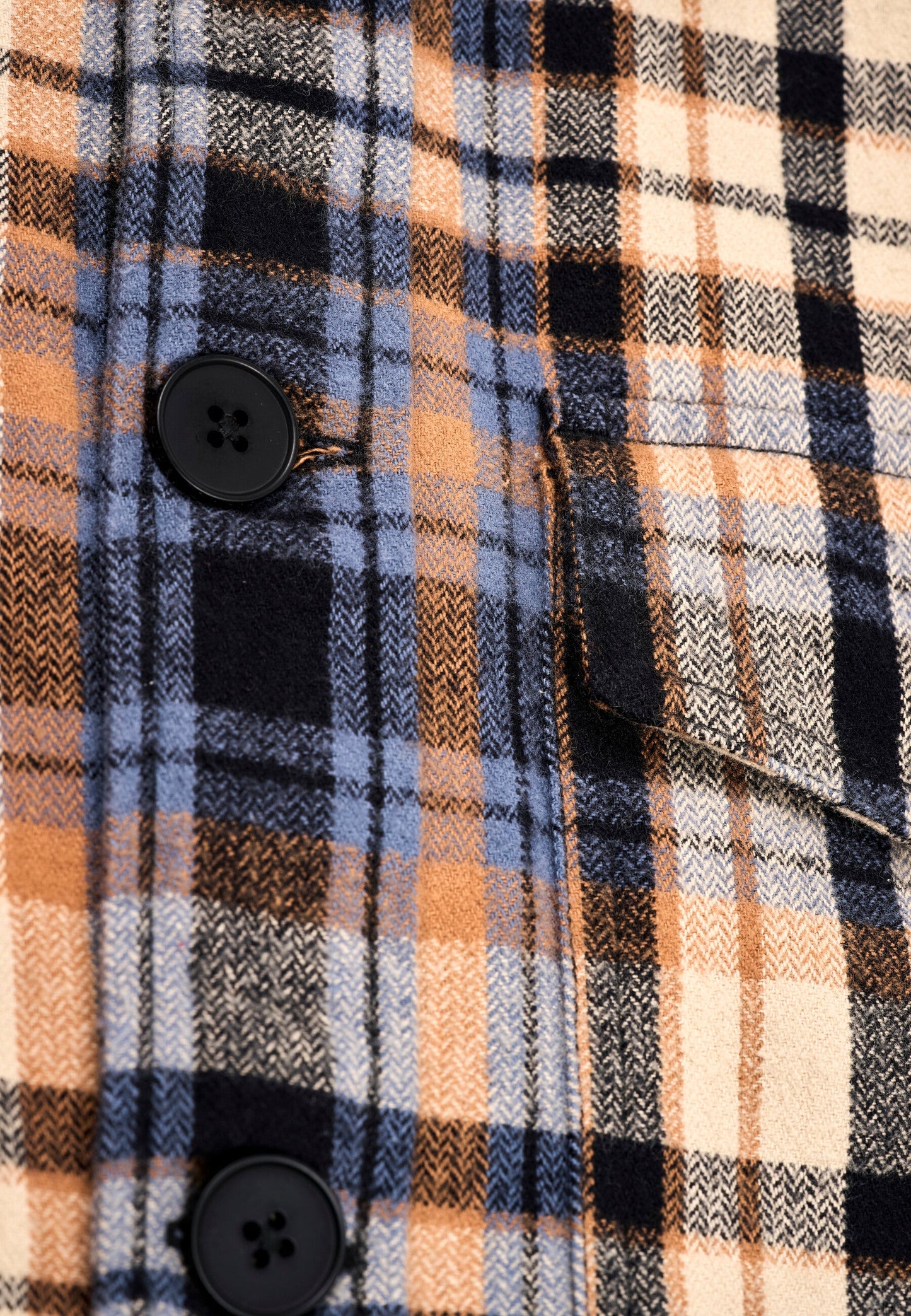 Surchemise marron à carreaux en coton bio - earth colors overshirt brown sugar