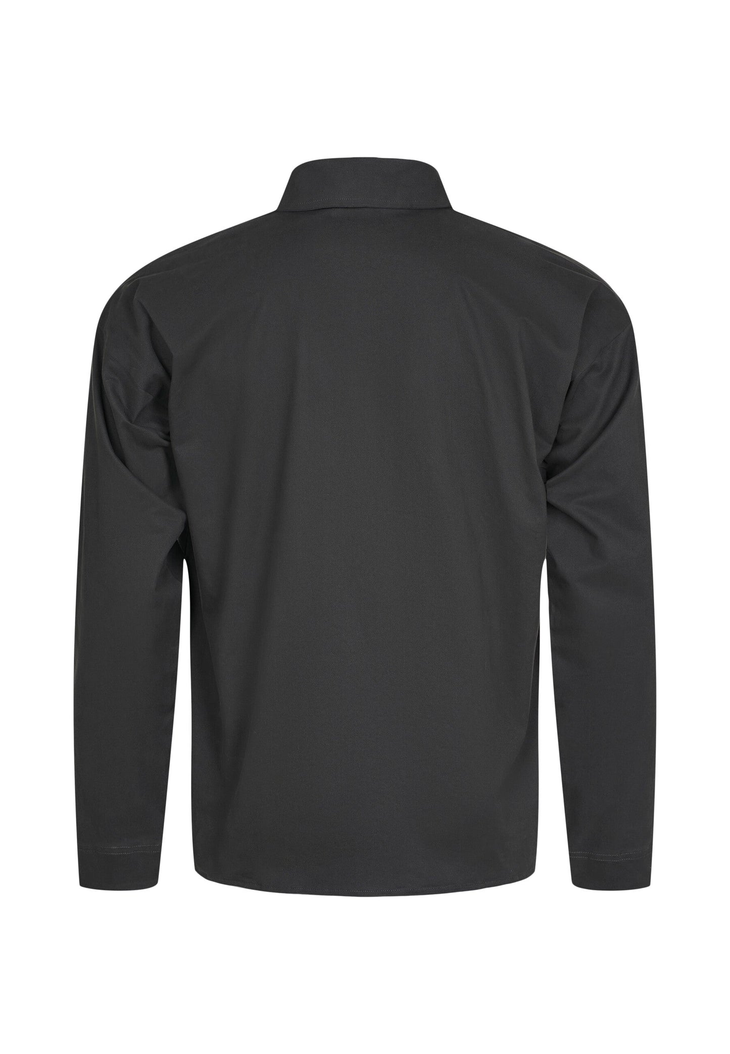 Surchemise à poche noire en twill coton bio - outdoor twill overshirt with contrast fabric phantom