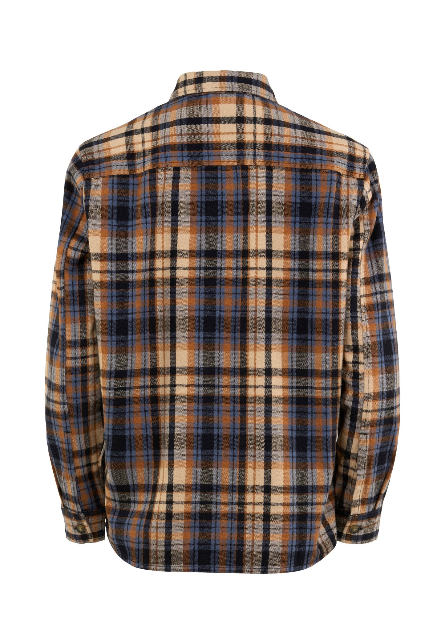 Surchemise épaisse à carreaux en coton bio - earth colors checkred overshirt brown sugar