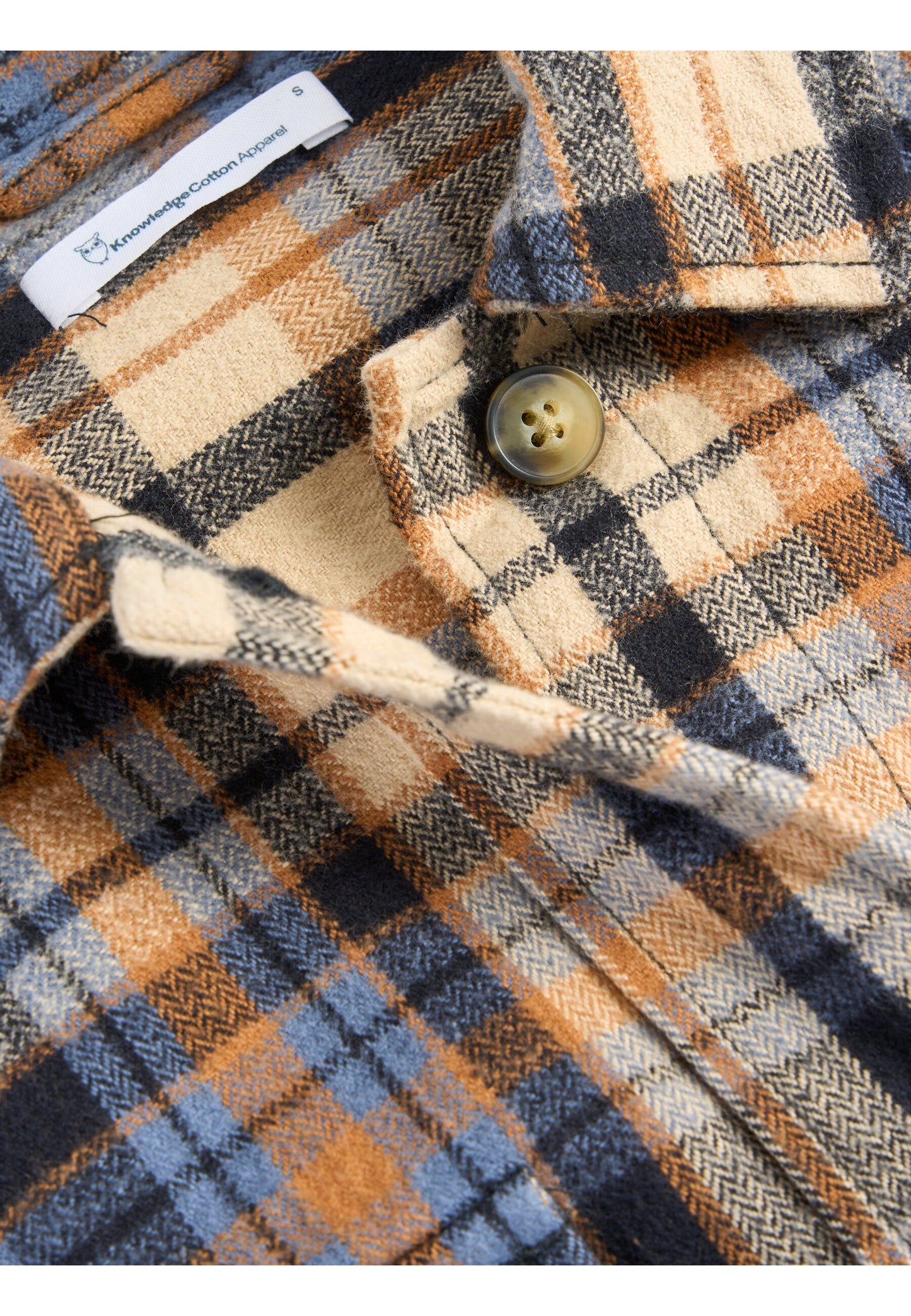Surchemise épaisse à carreaux en coton bio - earth colors checkred overshirt brown sugar