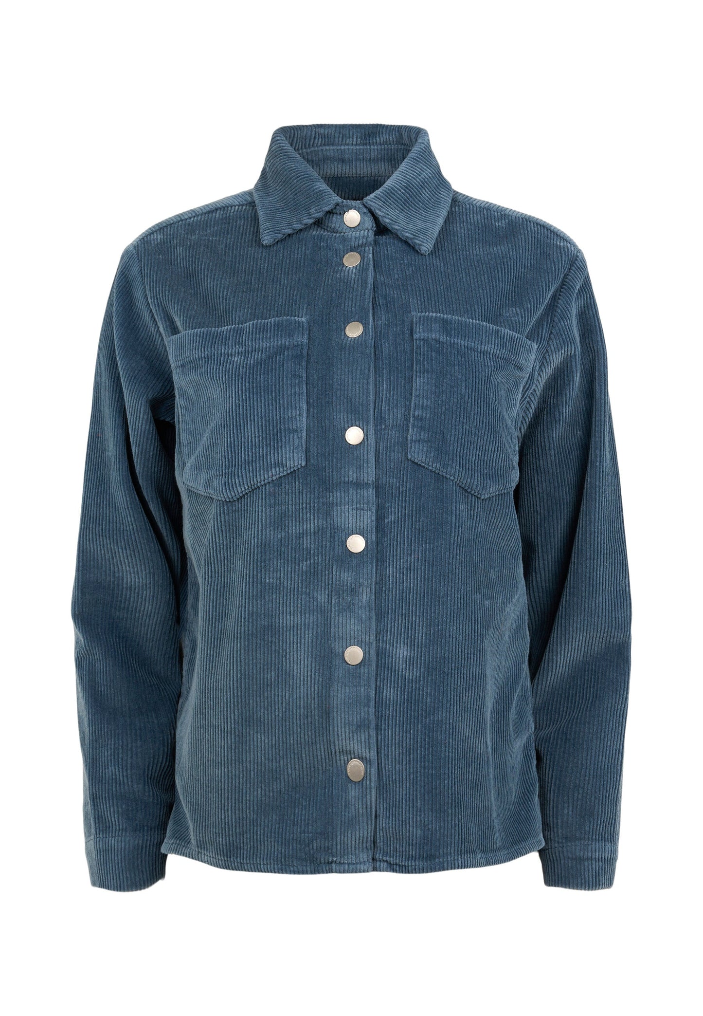 Surchemise bleue velours en coton bio - 8-wales corduroy overshirt china blue