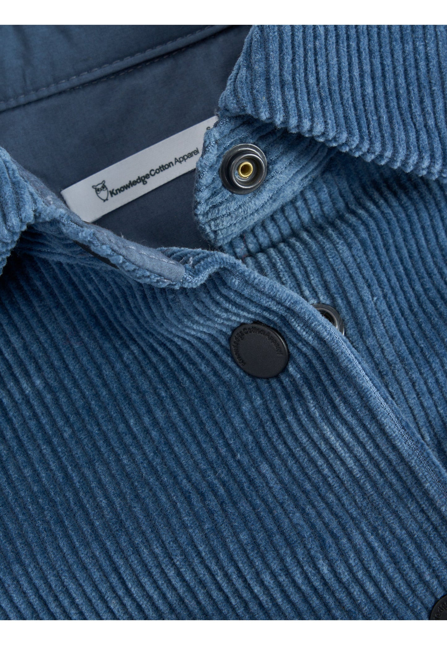 Surchemise bleue velours en coton bio - 8-wales corduroy overshirt china blue