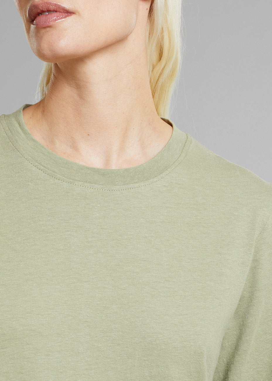 Robe en coton bio et chanvre | Vert "dress lammhult hemp tea green"