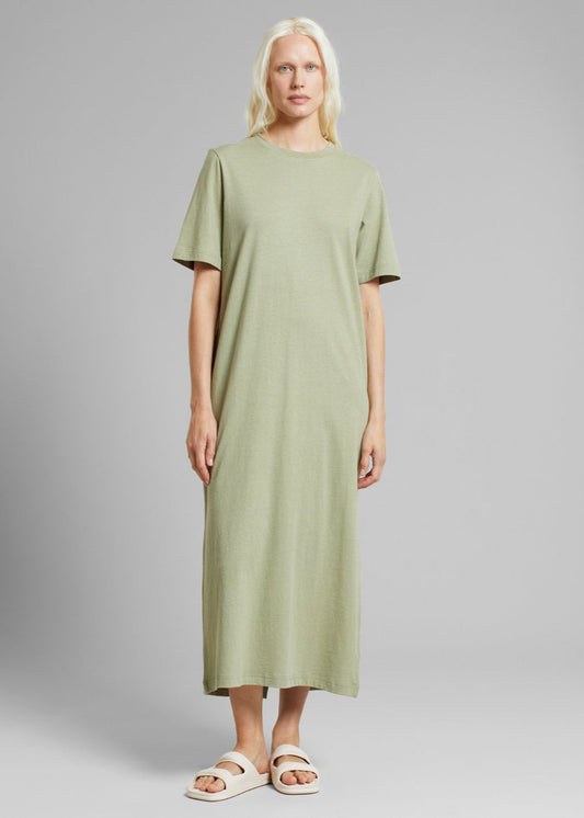 Robe en coton bio et chanvre | Vert "dress lammhult hemp tea green"