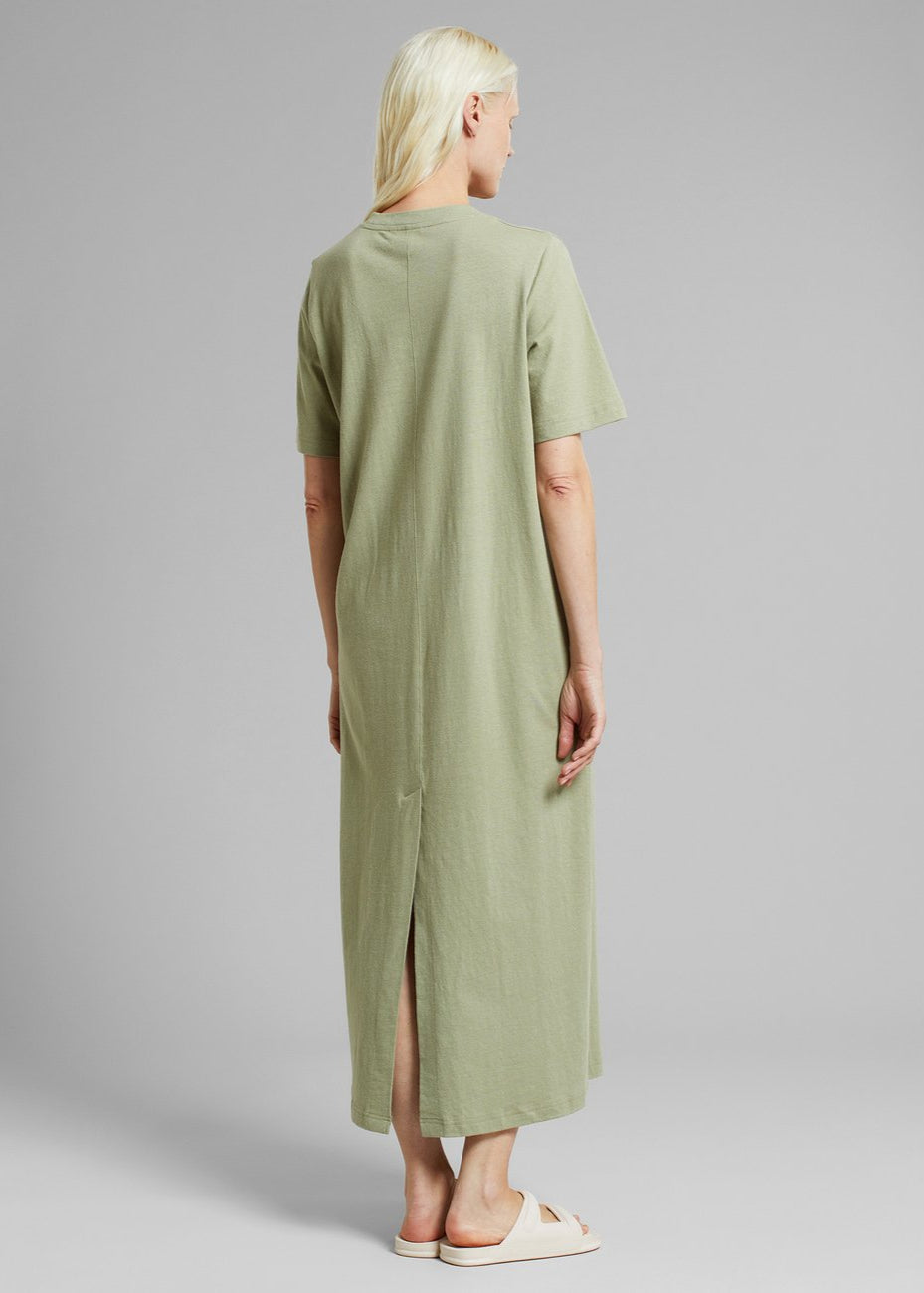 Robe en coton bio et chanvre | Vert "dress lammhult hemp tea green"