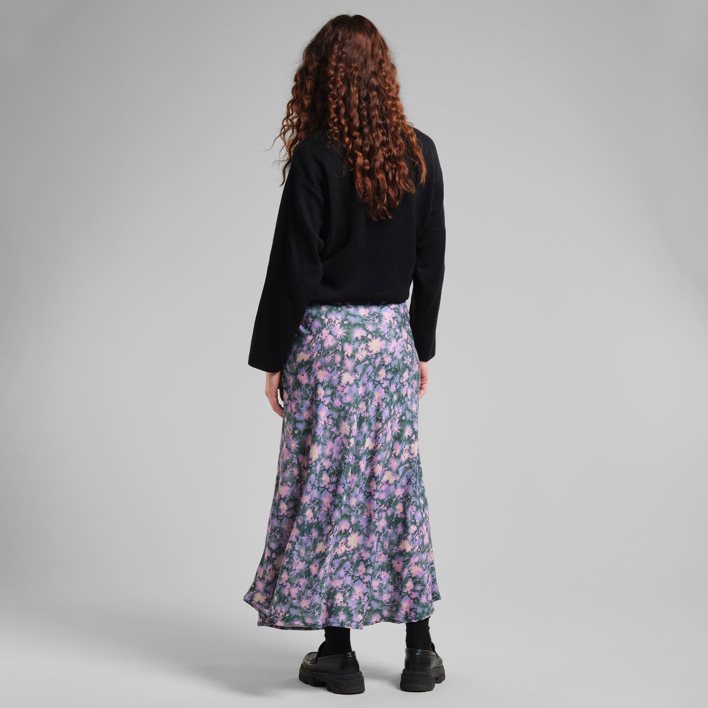 Jupe en lyocell | fleurie "skirt mellby blurred flowers purple"