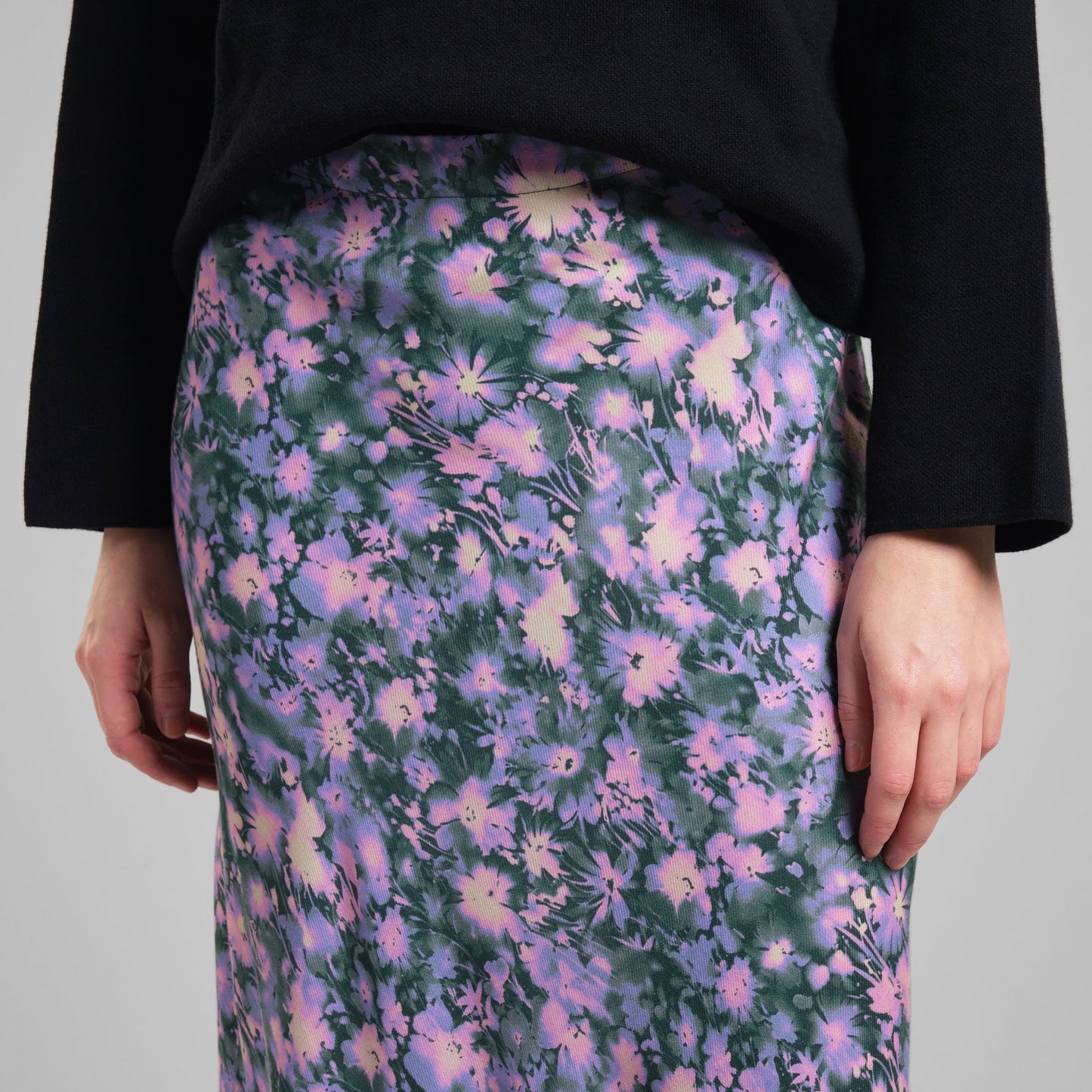 Jupe en lyocell | fleurie "skirt mellby blurred flowers purple"