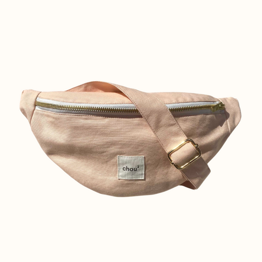 Banane made in France en coton upcyclé | orange "toile pêche"