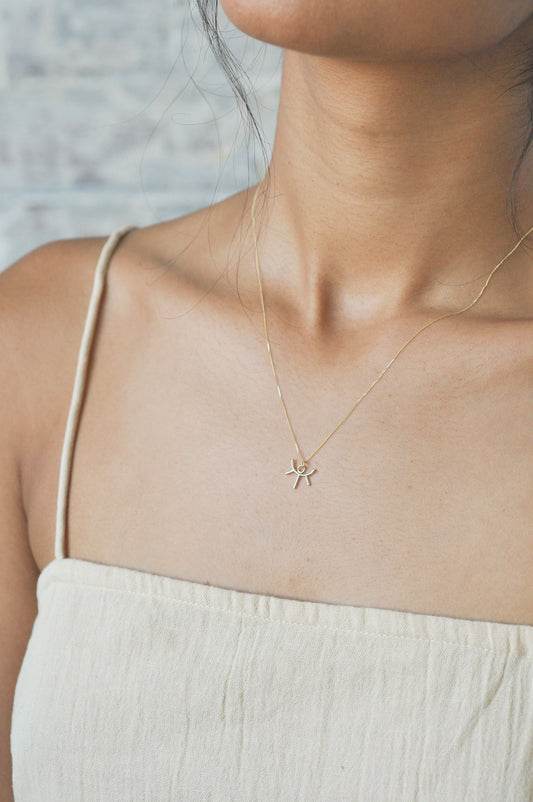 Collier soleil en or recyclé 9ct - Gold Dainty Sun Ray