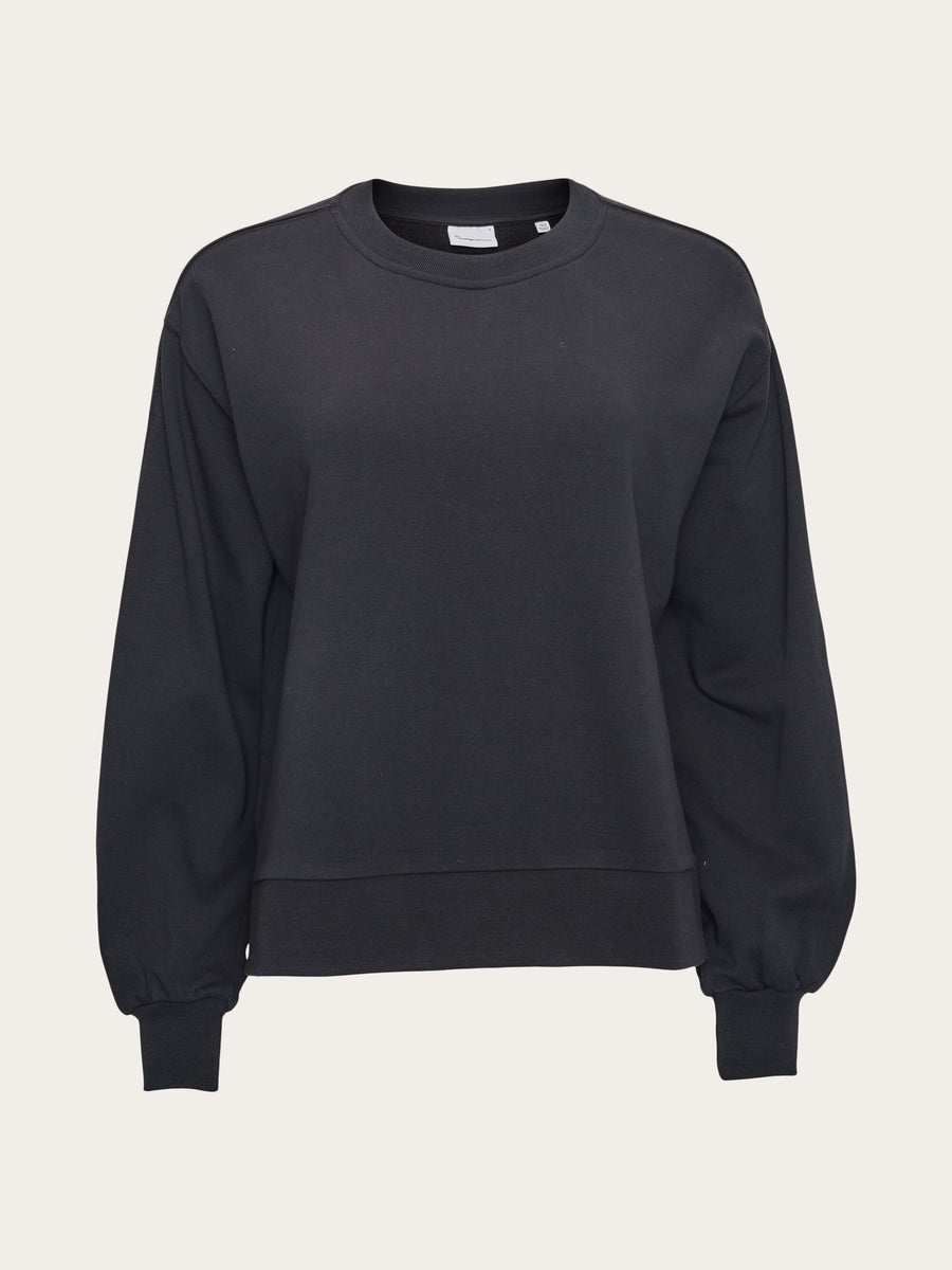 Sweat oversize noir en coton bio - a-shape sweat black jet