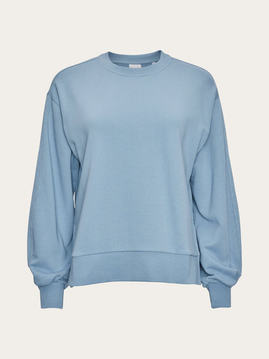 Sweat oversize bleu ciel en coton bio - a-shape sweat asley blue