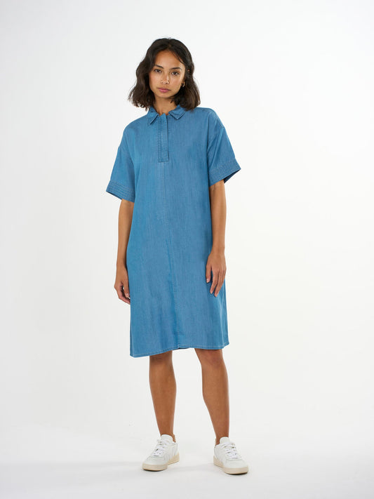 Robe légère en jean en tencel - a-shape denim dress vintage indigo