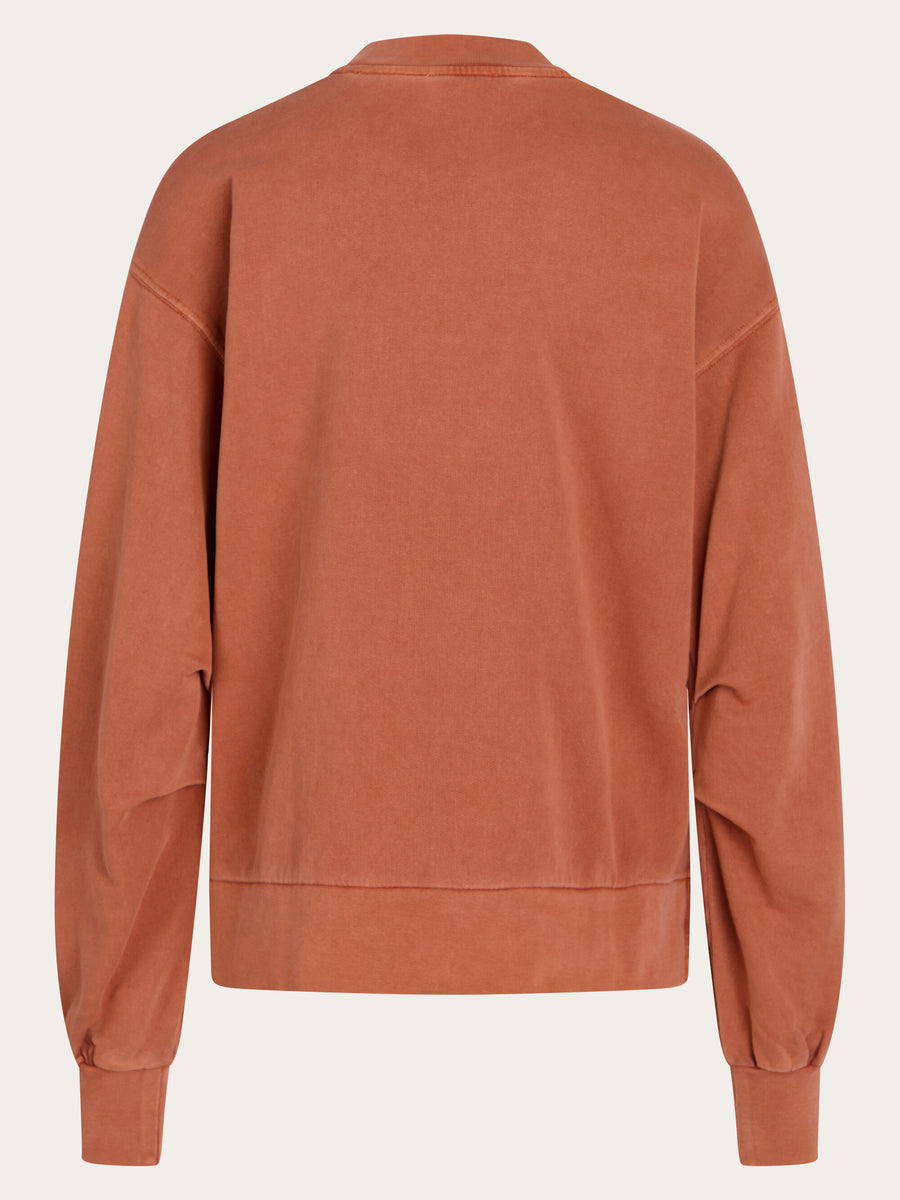 Sweat oversize rouille en coton bio - a-shape fashion sweat autumn leaf