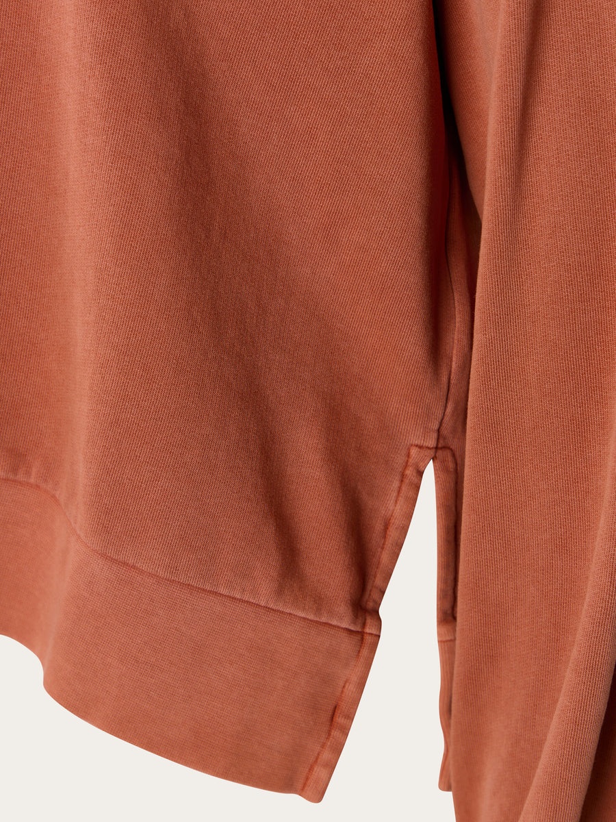 Sweat oversize rouille en coton bio - a-shape fashion sweat autumn leaf