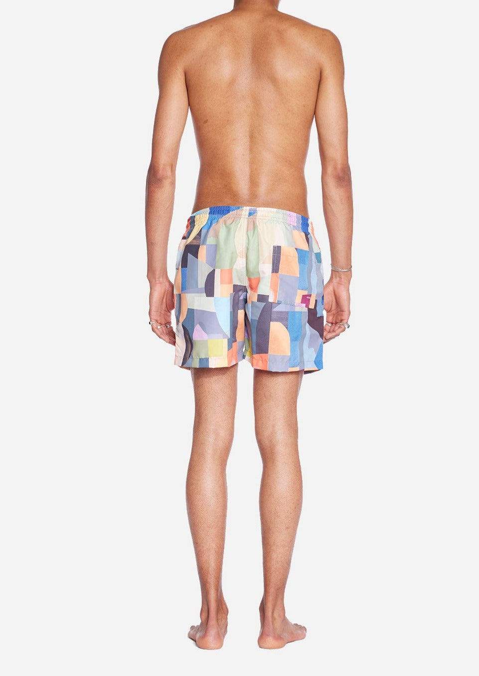 Short de bain en matières recyclées | multicolore "abstract pattern"
