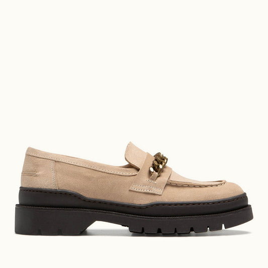 Mocassins made in France en cuir velours certifié | Beige "accore 2 ec beige"