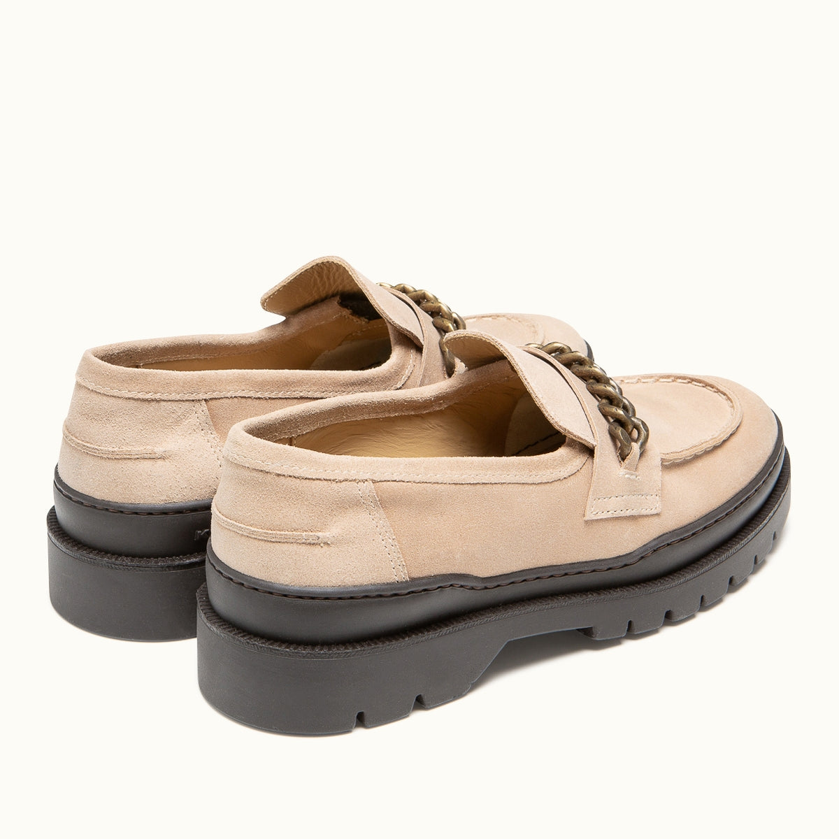 Mocassins made in France en cuir velours certifié | Beige "accore 2 ec beige"