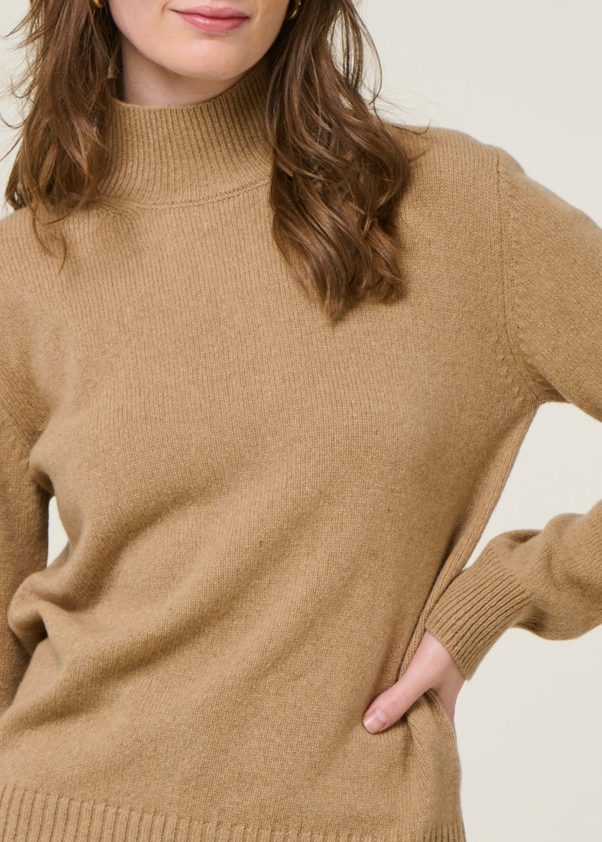 Pull en cachemire recyclé | beige "ada - beige sughero"