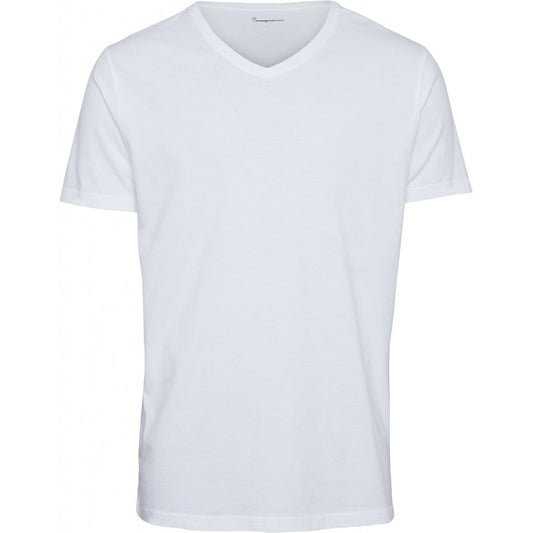 T-shirt col V blanc en coton bio - alder