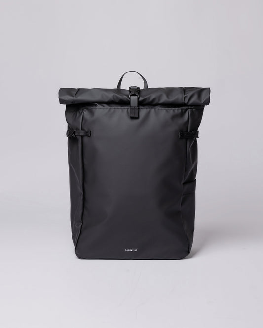 Sac à dos imperméable en matières recyclé | noir "arnold black"