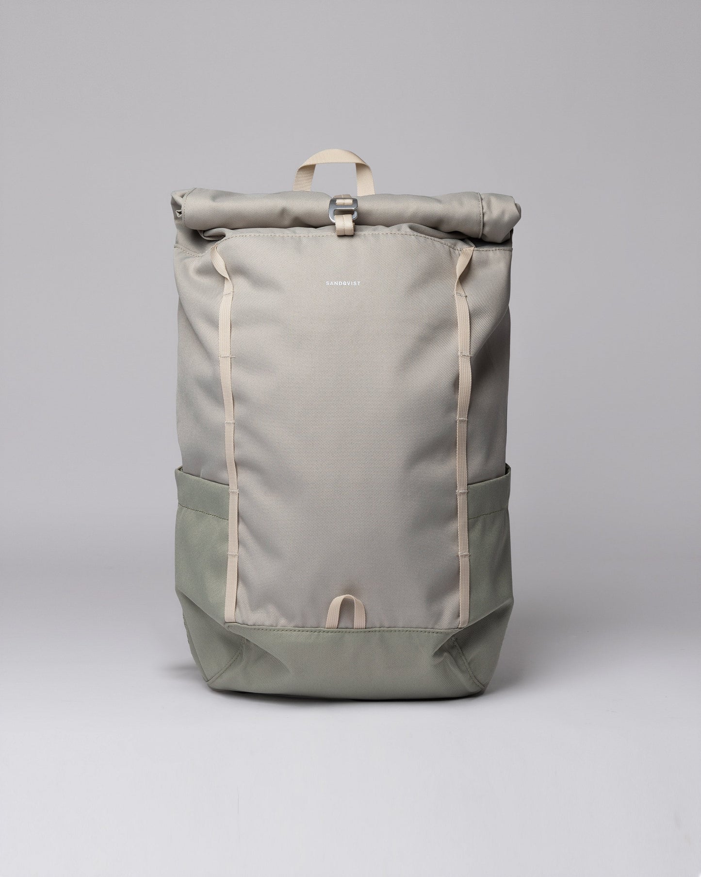 Sac à dos vegan rolltop beige en matière recyclée - arvid multi birch