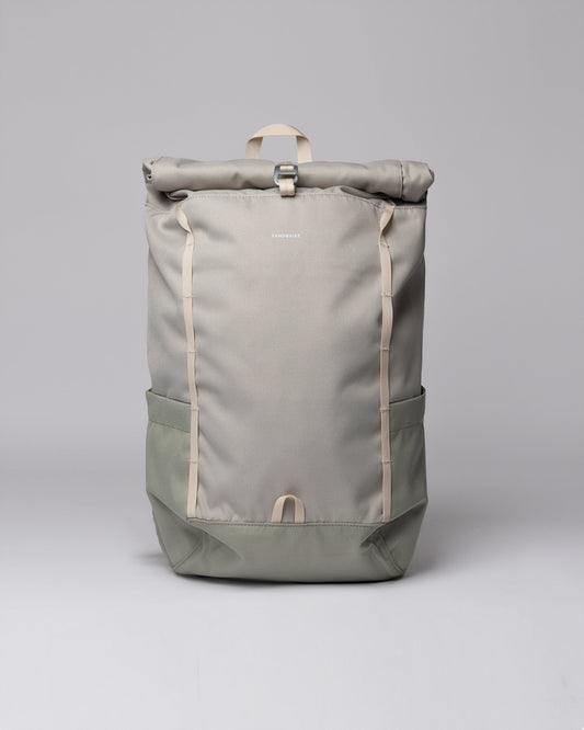 Sac à dos vegan rolltop beige en matière recyclée - arvid multi birch
