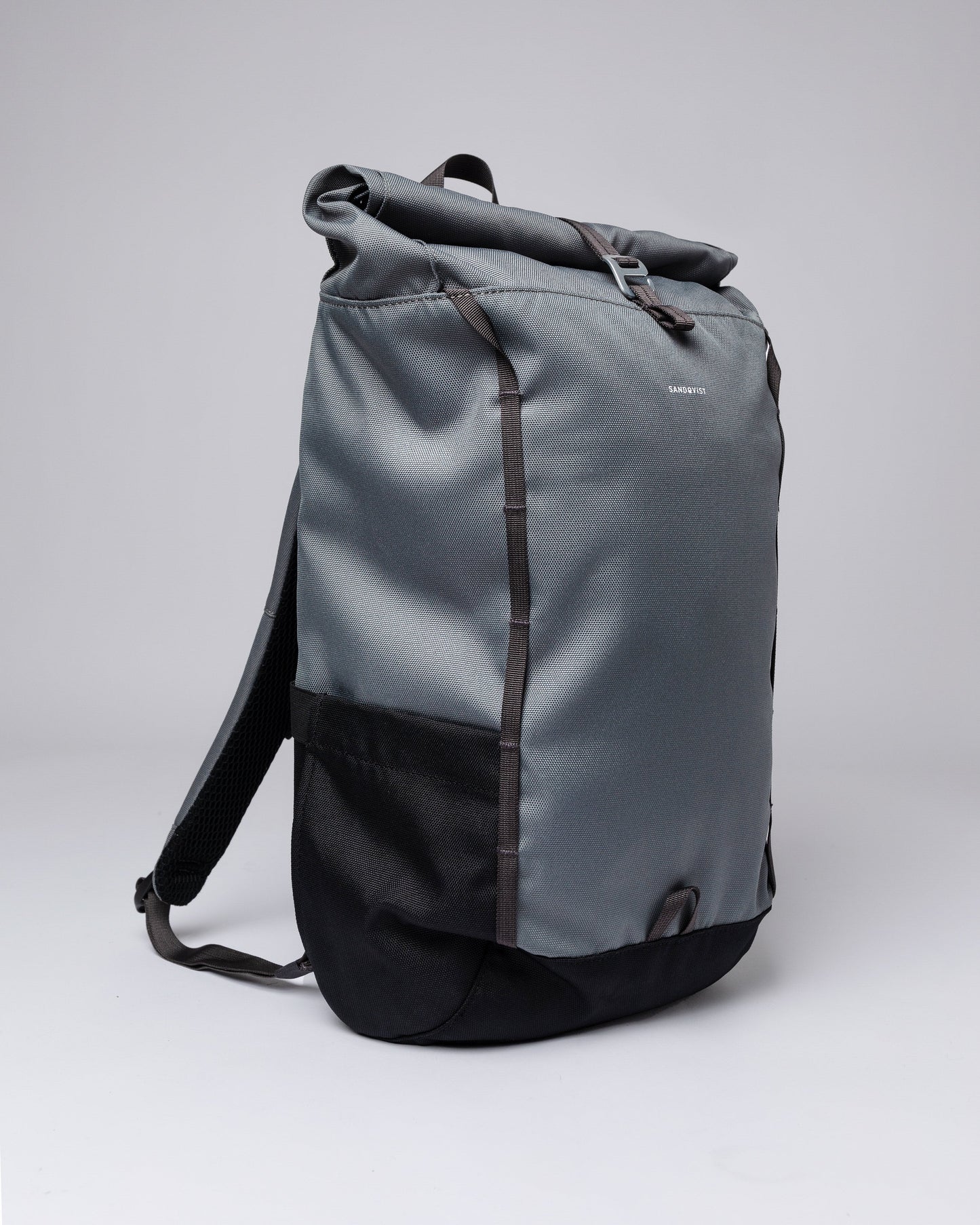 Sac à dos vegan rolltop gris foncé en matière recyclée - arvid multi dark