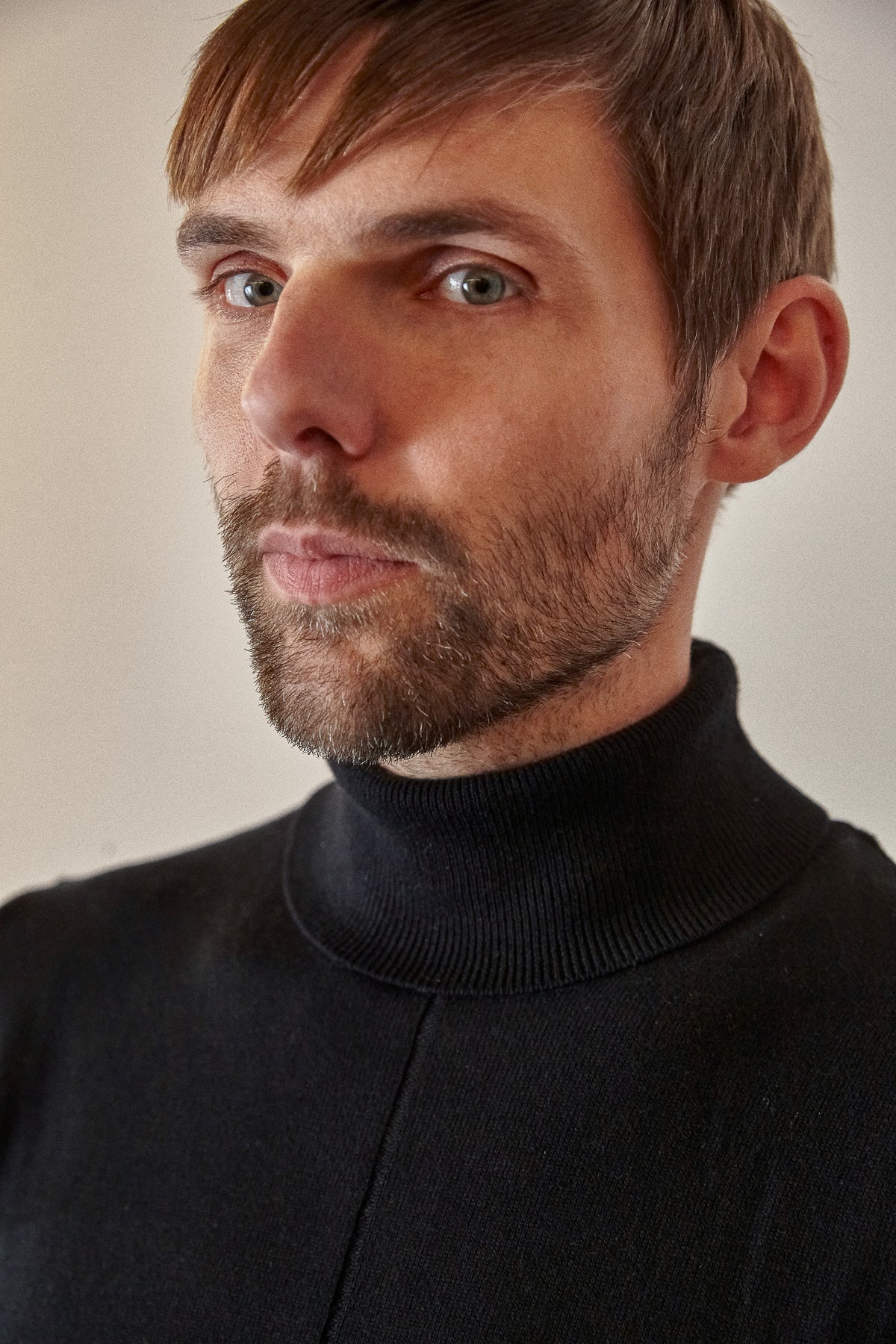 Pull col roulé en coton bio | noir "avid rollneck jumper - eco black"