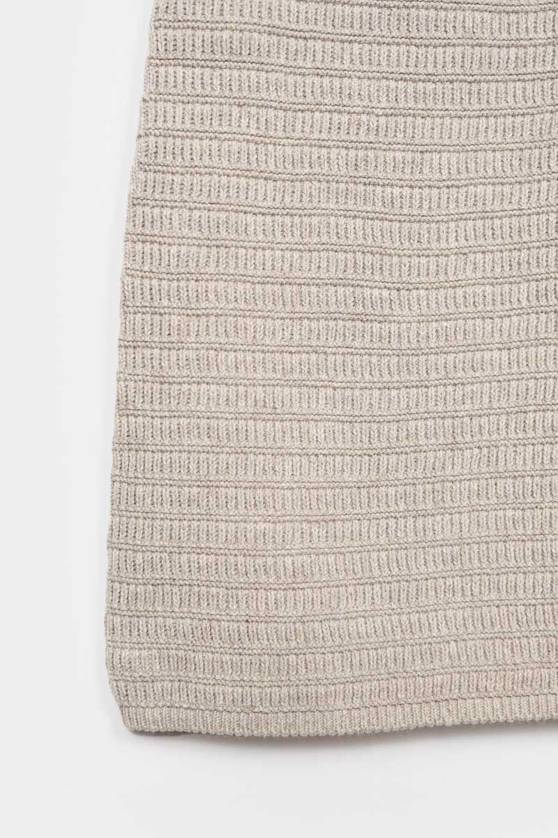 Robe en maille de coton bio et recyclé | beige "maglia donna cotone rigenerato luna"