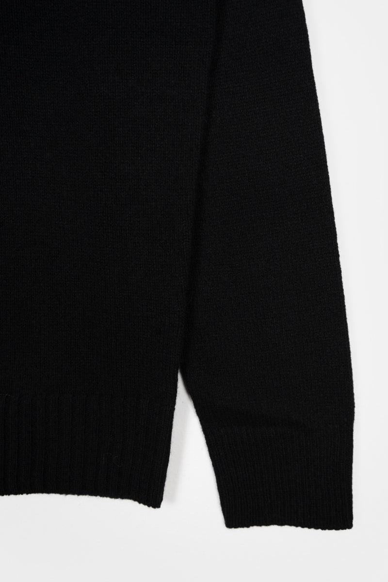 Pull col roulé en cachemire recyclé | noir "maglia ada nero ardesia"