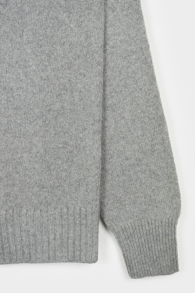 Pull col roulé en cachemire recyclé | gris "maglia ada grey calce"
