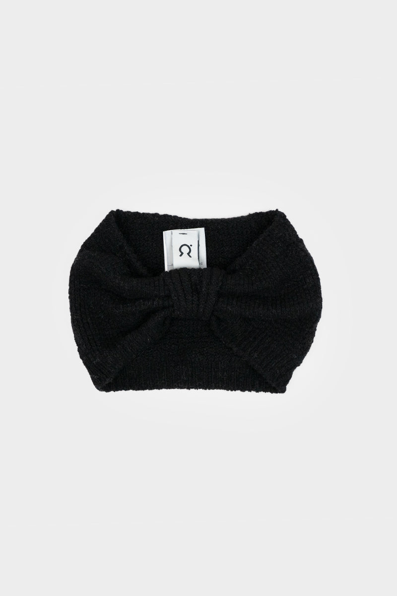 Bandeau en cachemire recyclé | noir "fascia amelia nero ardesia"