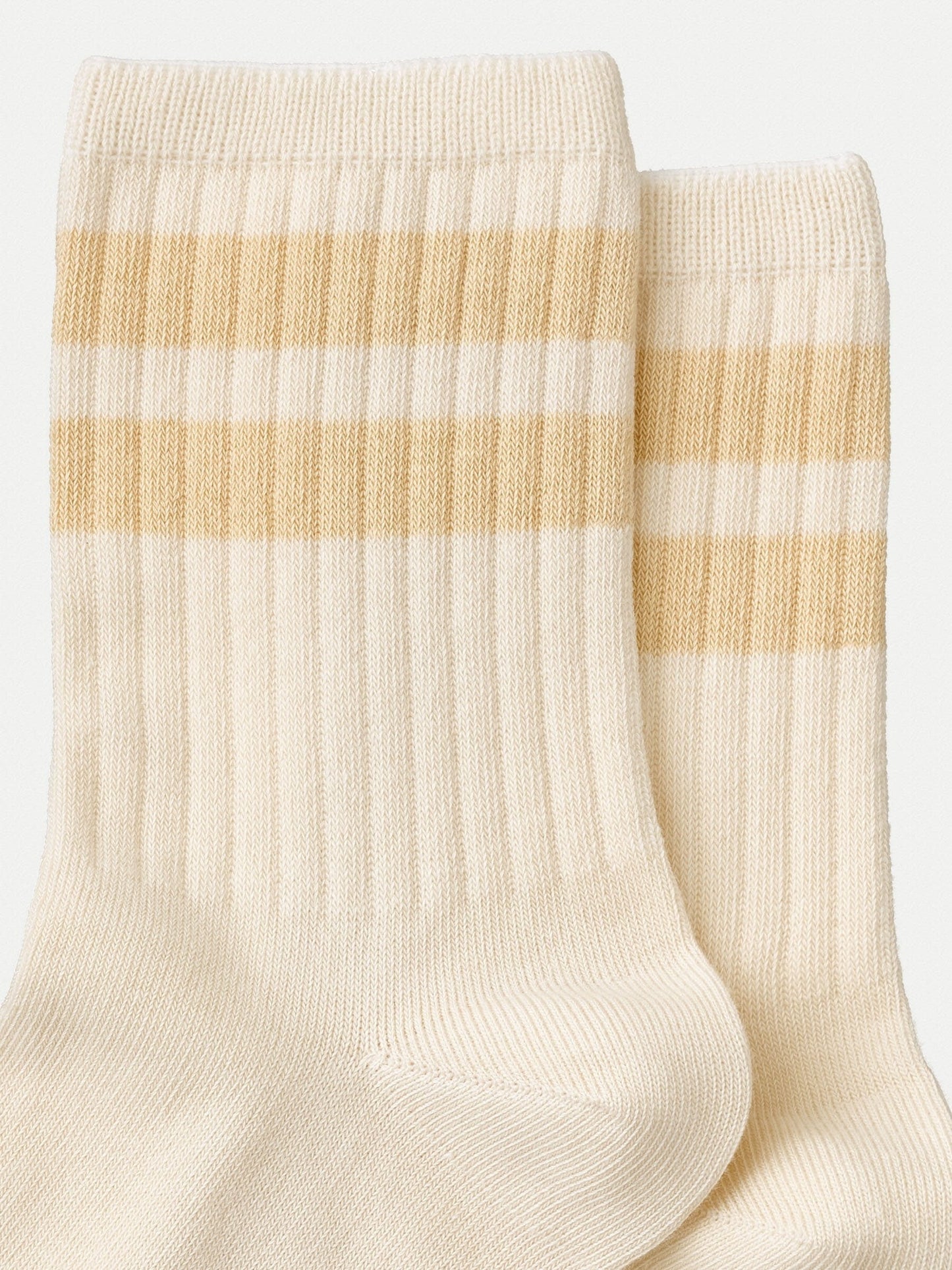 Chaussettes basses écrues en coton bio - amundsson low cut faded sun