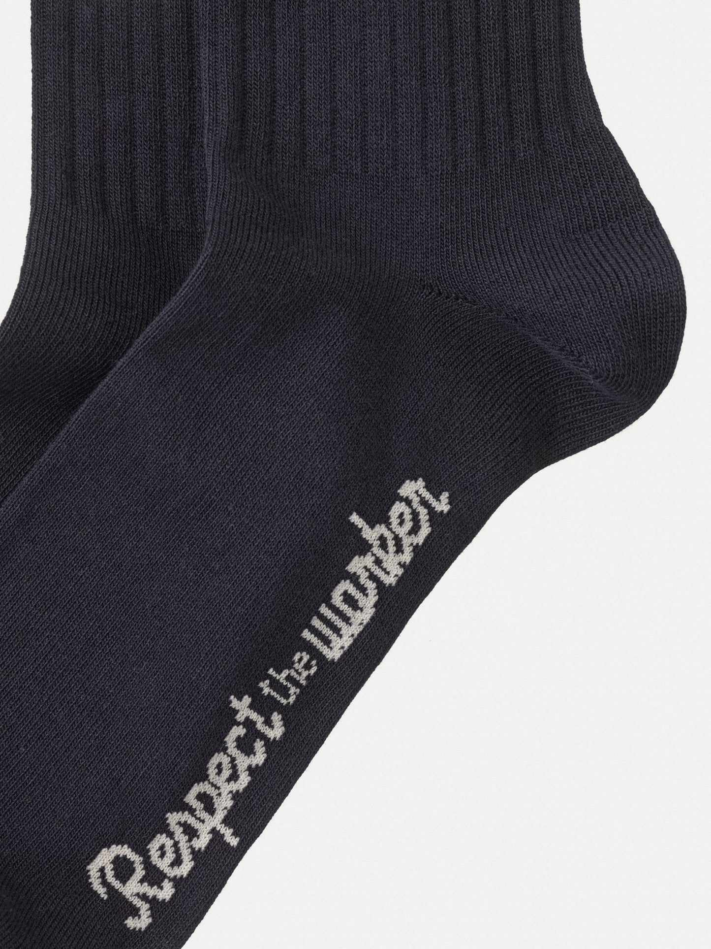 Chaussettes basses marines en coton bio - amundsson low rtw navy