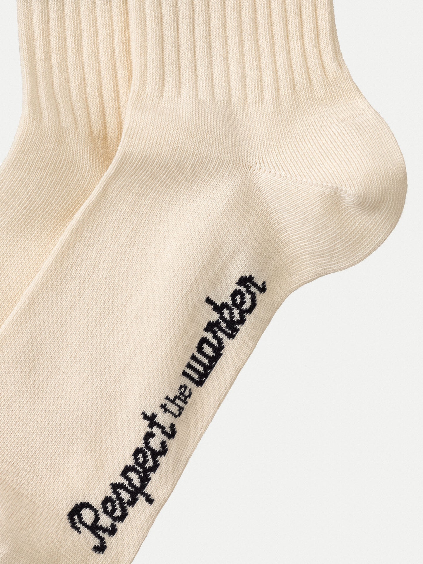 Chaussettes basses blanches en coton bio - amundsson low rtw offwhite