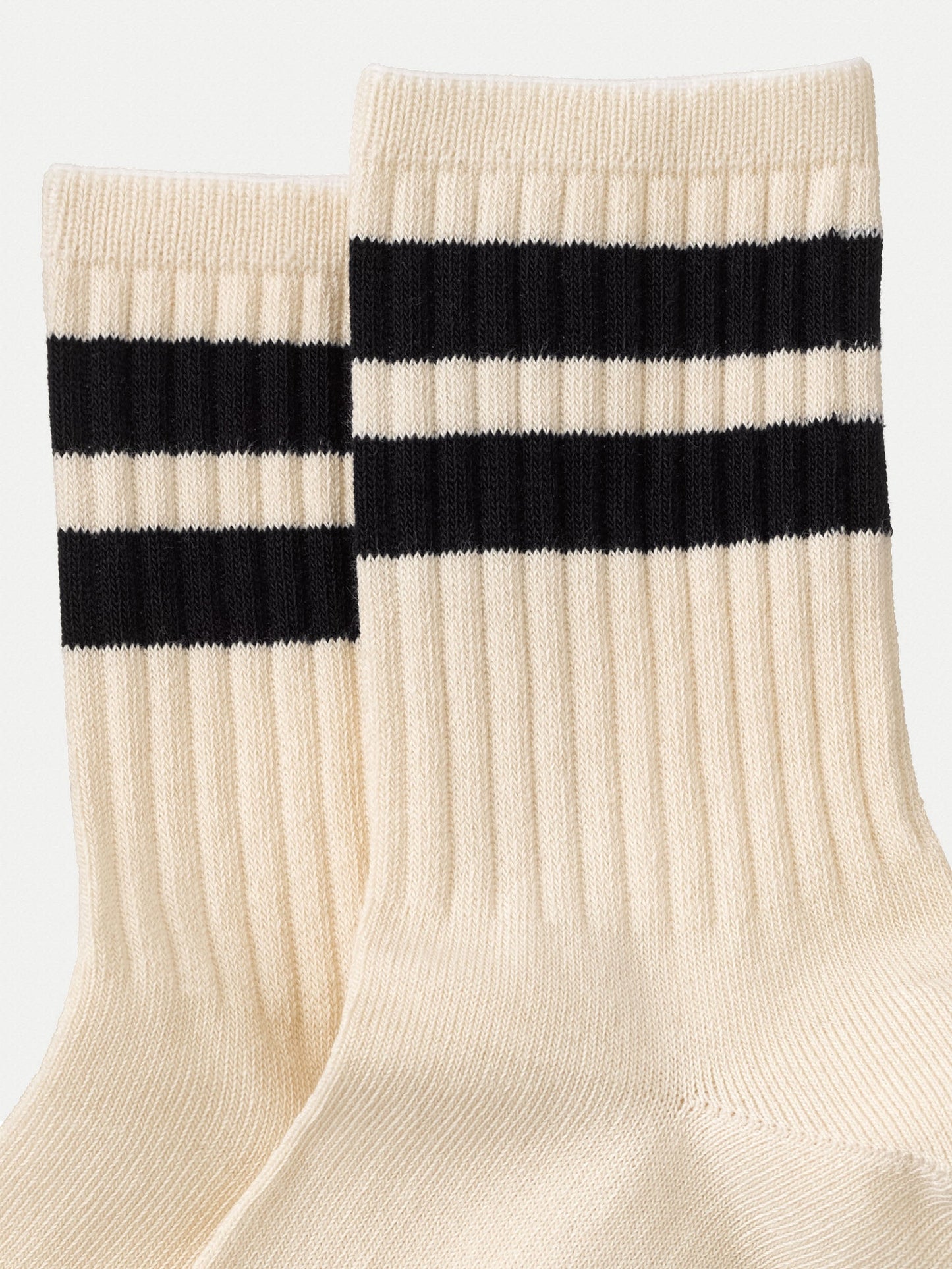 Chaussettes basses blanches en coton bio - amundsson low rtw offwhite
