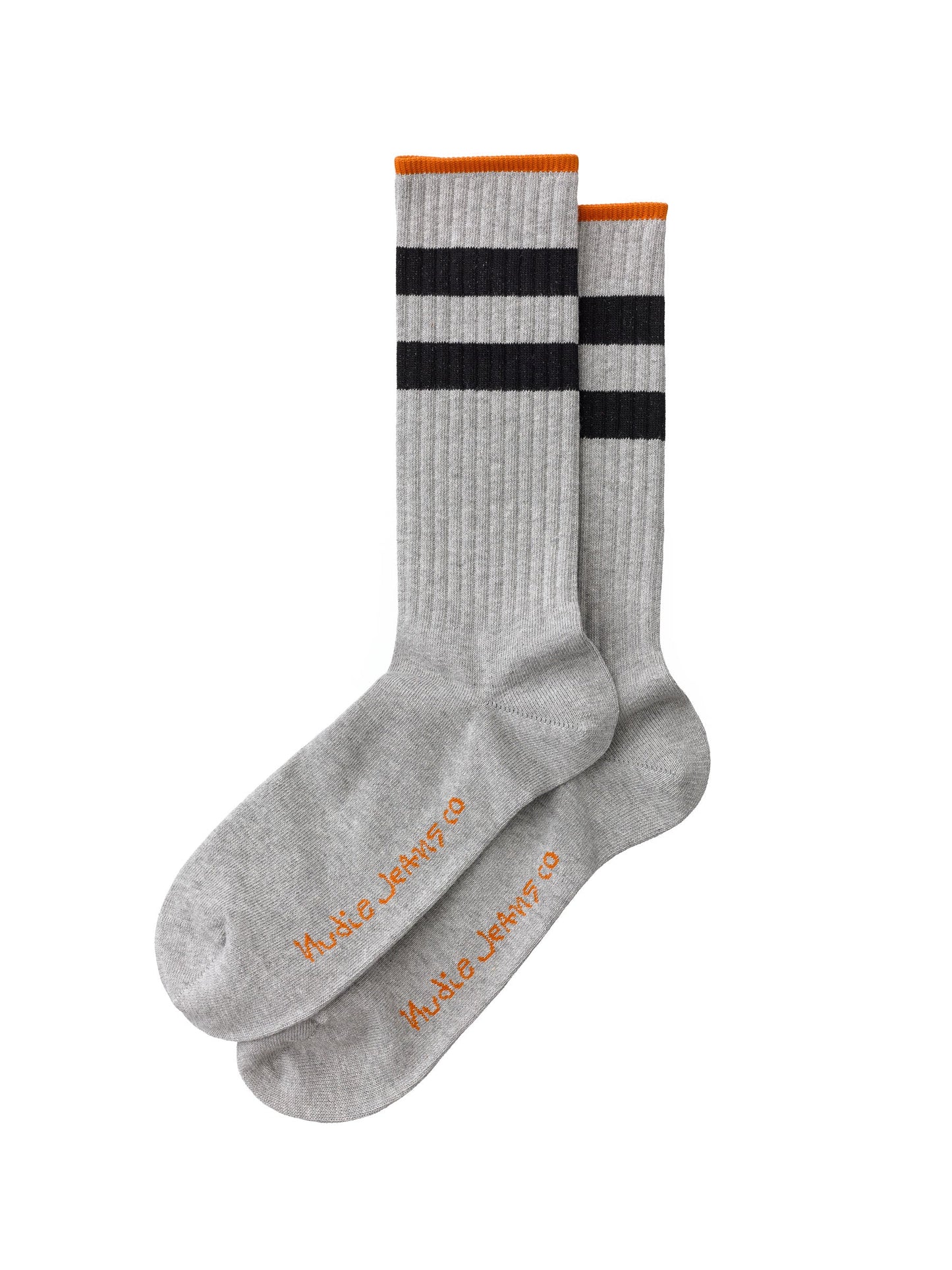 Chaussettes hautes grises en coton bio - Amundsson Sport