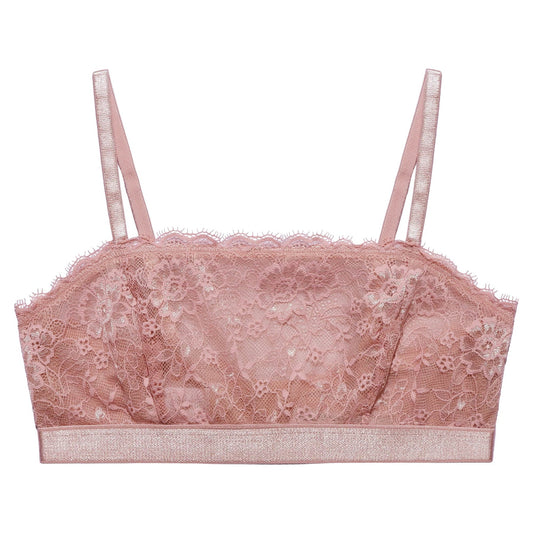 Bandeau dentelle rose en matières recyclées - amyup bandeau rose