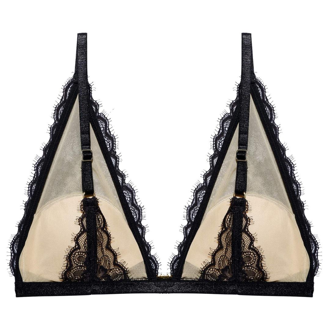 Soutien-gorge noir en dentelle recyclée - Amy