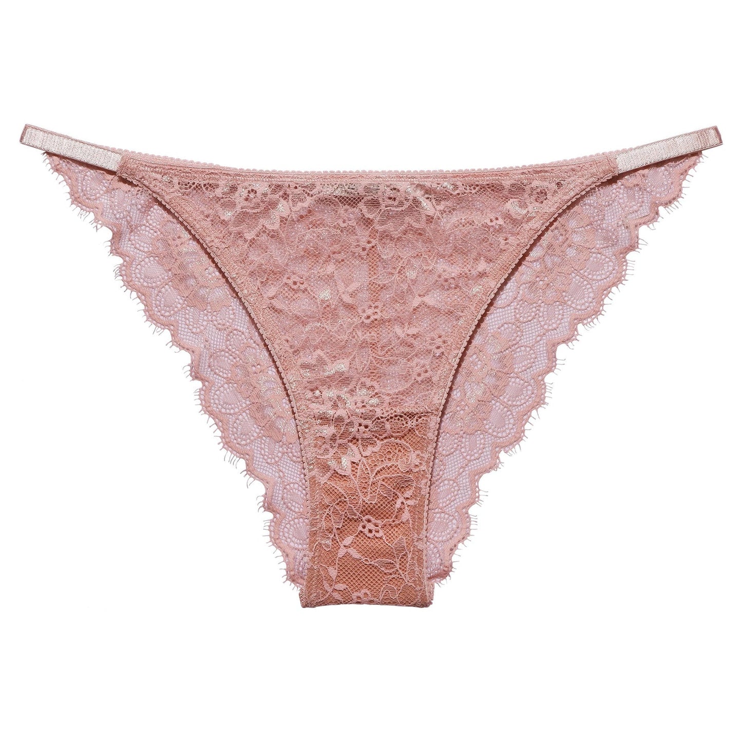 Culotte dentelle rose en matières recyclées - amyup briefs rose