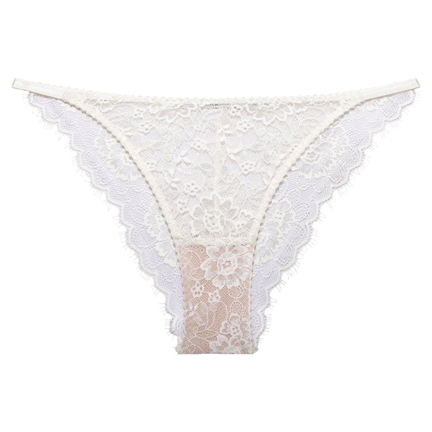 Culotte blanche en dentelle recyclée - Amy