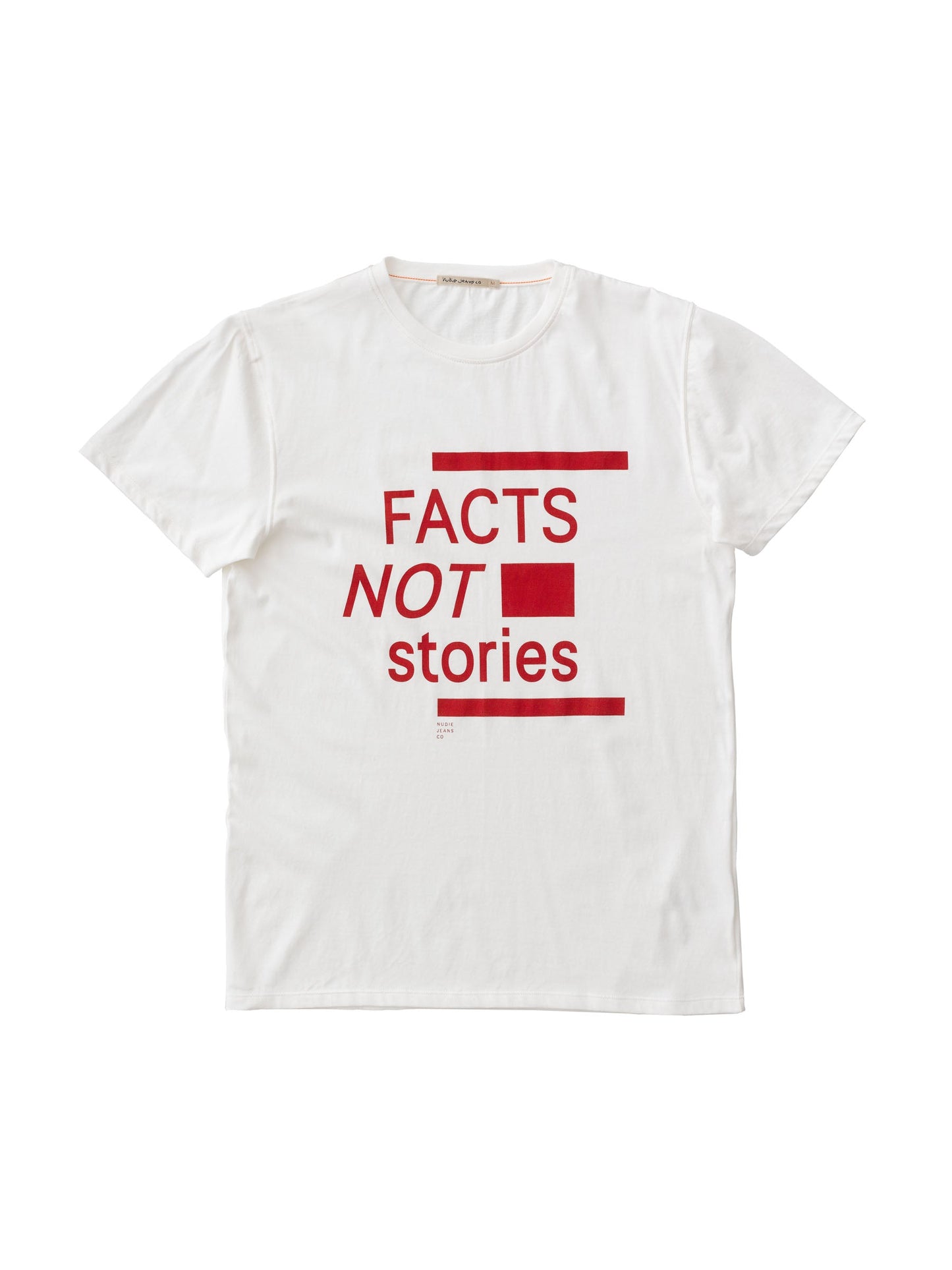 T-shirt imprimé blanc en coton bio - Anders facts not stories