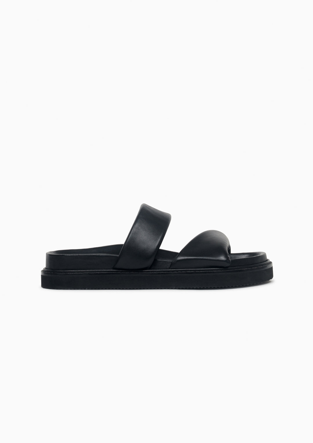 Sandales noires en cuir certifié - twist noir